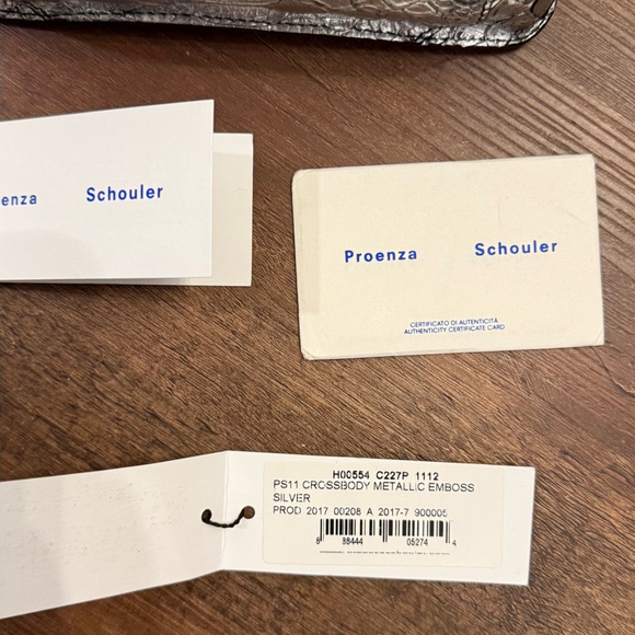 Proenza Schouler PS11 Metallic Silver Crossbody Bag in sz TINY - Picture 9 of 10